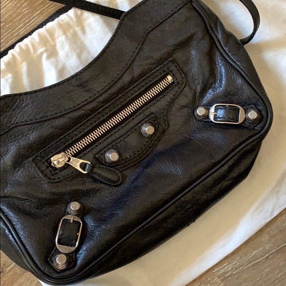 Balenciaga black arena leather motocross hip bag - Picture 4 of 6